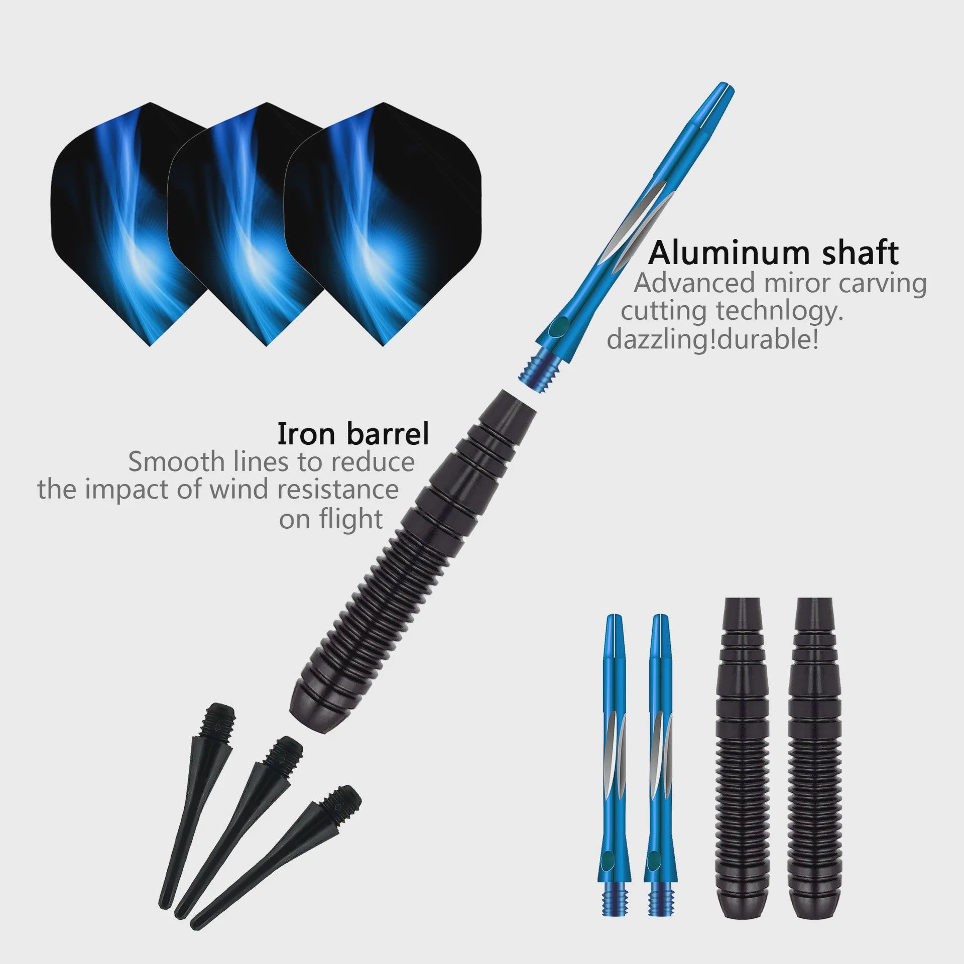 Professionele 20g Soft Tip Darts Set met Aluminium Shaft en Opbergdoos