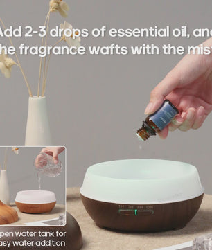 Houten Aroma Diffuser USB Luchtbevochtiger - Vernevelaar & Luchtzuiveraar