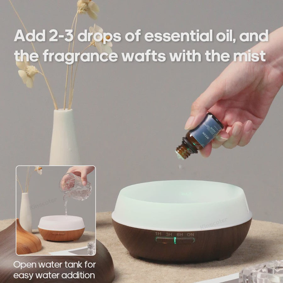 Houten Aroma Diffuser USB Luchtbevochtiger - Vernevelaar & Luchtzuiveraar