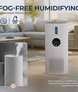 2-in-1 Luchtreiniger met Luchtbevochtiger - H13 True HEPA Filter