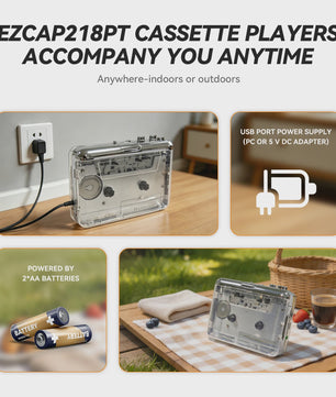 Draagbare Cassette Speler & MP3 Converter - USB Opname & Radio Functie