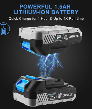 DEKO 20V Brushless Accuboormachine - Krachtige Mini Schroefmachine met 2 Snelheden & 18+1 Koppeling