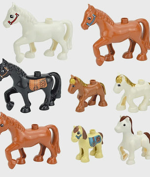 Grote Bouwstenen Dierenpark & Boerderij Figuren - Compatibel met Duplo
