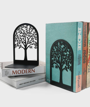 Decoratieve Levensboom Boekensteunen - Stijlvolle Boekenhouders voor Bureau en Thuis