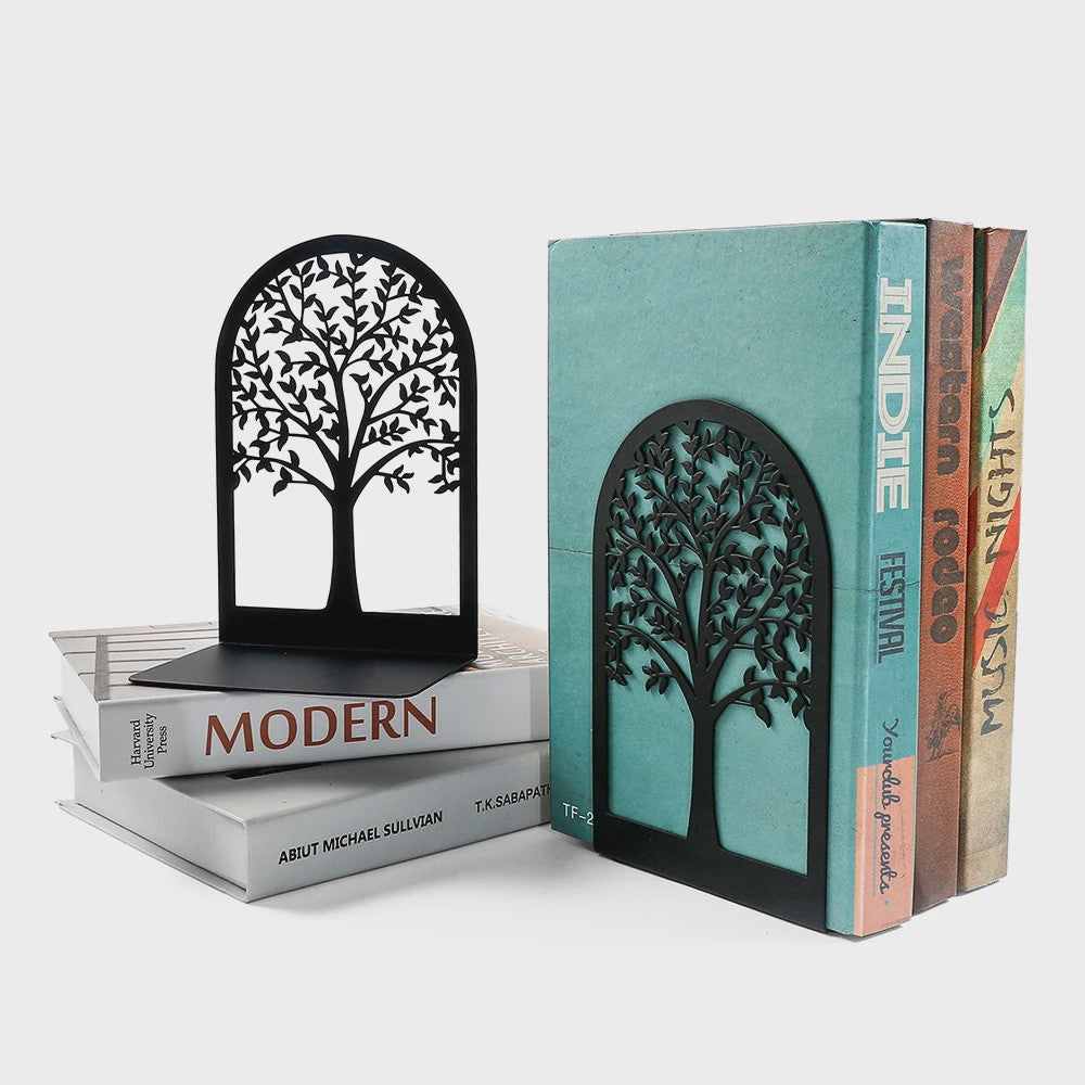 Decoratieve Levensboom Boekensteunen - Stijlvolle Boekenhouders voor Bureau en Thuis