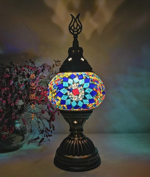 Handgemaakte Mozaïek Tafellamp - Vintage Art Deco Stijl Nachtlampje