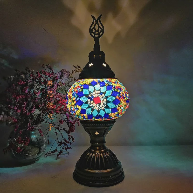 Handgemaakte Mozaïek Tafellamp - Vintage Art Deco Stijl Nachtlampje