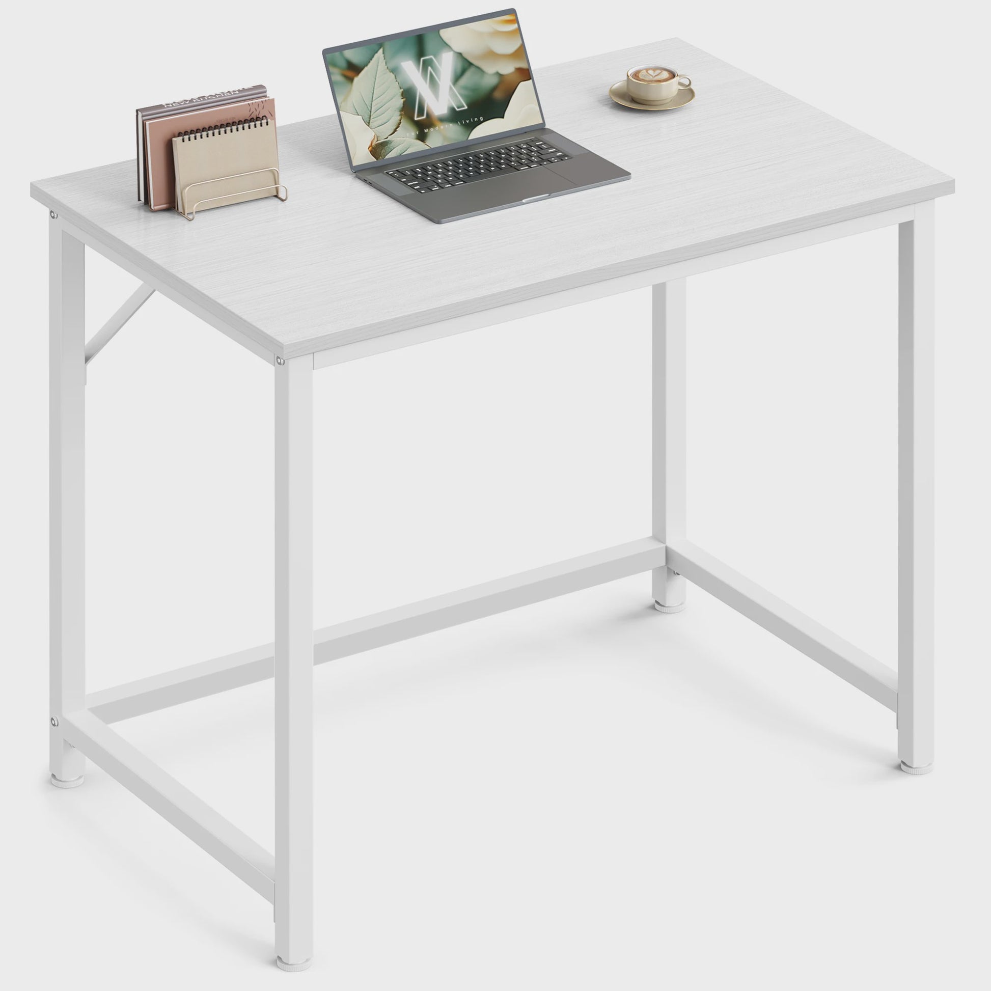 VASAGLE Compact Bureau - Stijlvol Metalen Frame Bureau voor Studie, Kantoor of Slaapkamer