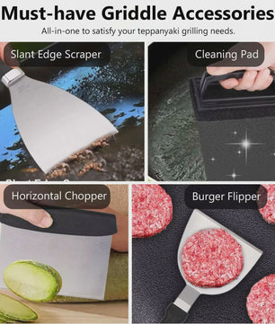 Complete BBQ Grill Accessoires Set met Burger Press & Spatels - 25 Delig