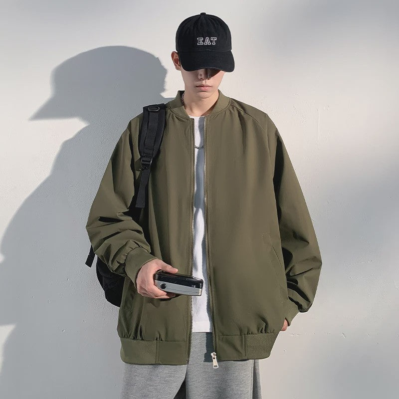 Herfst Bomberjack Heren - Stijlvolle Baseball Kraag Windbreaker Jas