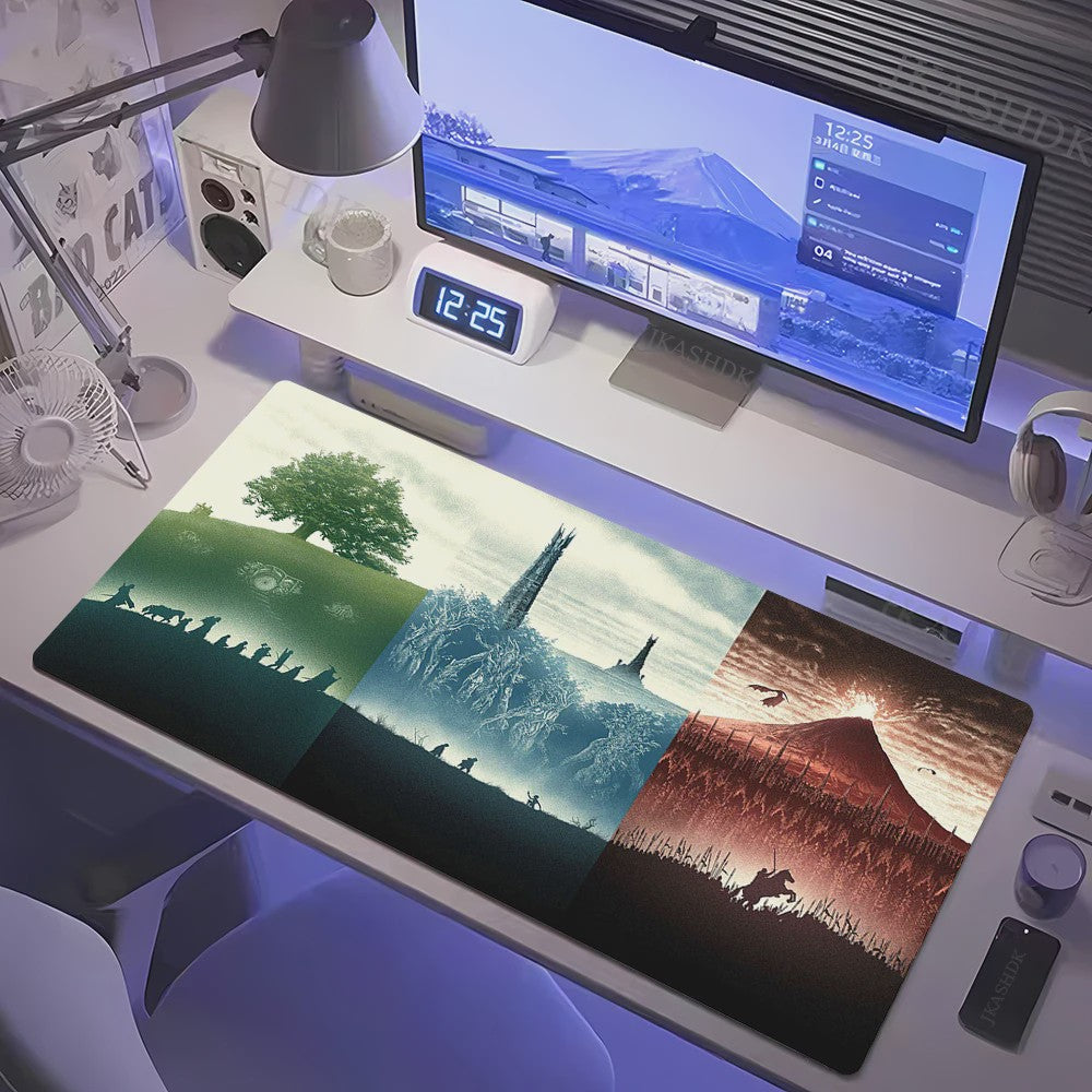 Grote Gaming Muismat XL - Lotrs Film Thema Deskmat voor PC & Bureau