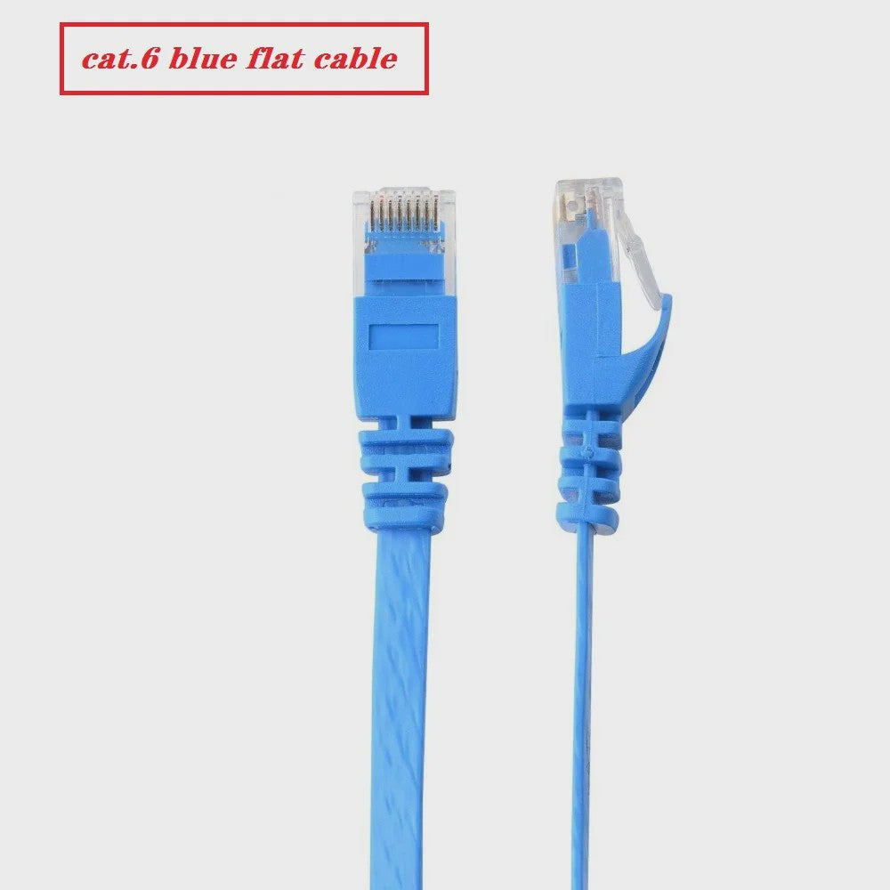 6-Pack Platte CAT6 Ethernet Netwerkkabels (RJ45) - Diverse Lengtes & Kleuren