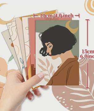 50x Postcard Set - Abstracte Kunst & Esthetische Wanddecoratie voor Slaapkamer