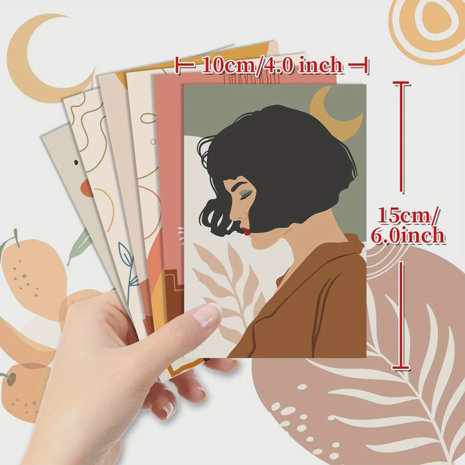 50x Postcard Set - Abstracte Kunst & Esthetische Wanddecoratie voor Slaapkamer