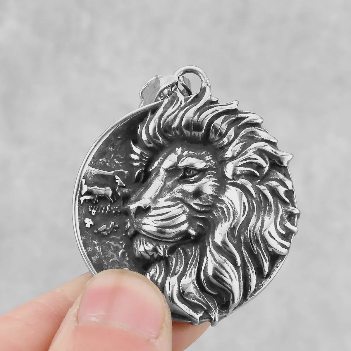 RVS Leeuw Viking Hanger Ketting - Nordic Odin Amulet voor Mannen & Tieners