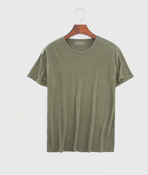 Heren Modal T-shirt Korte Mouw Losse Pasvorm Ronde Hals - Comfortabel Basis T-shirt voor Mannen