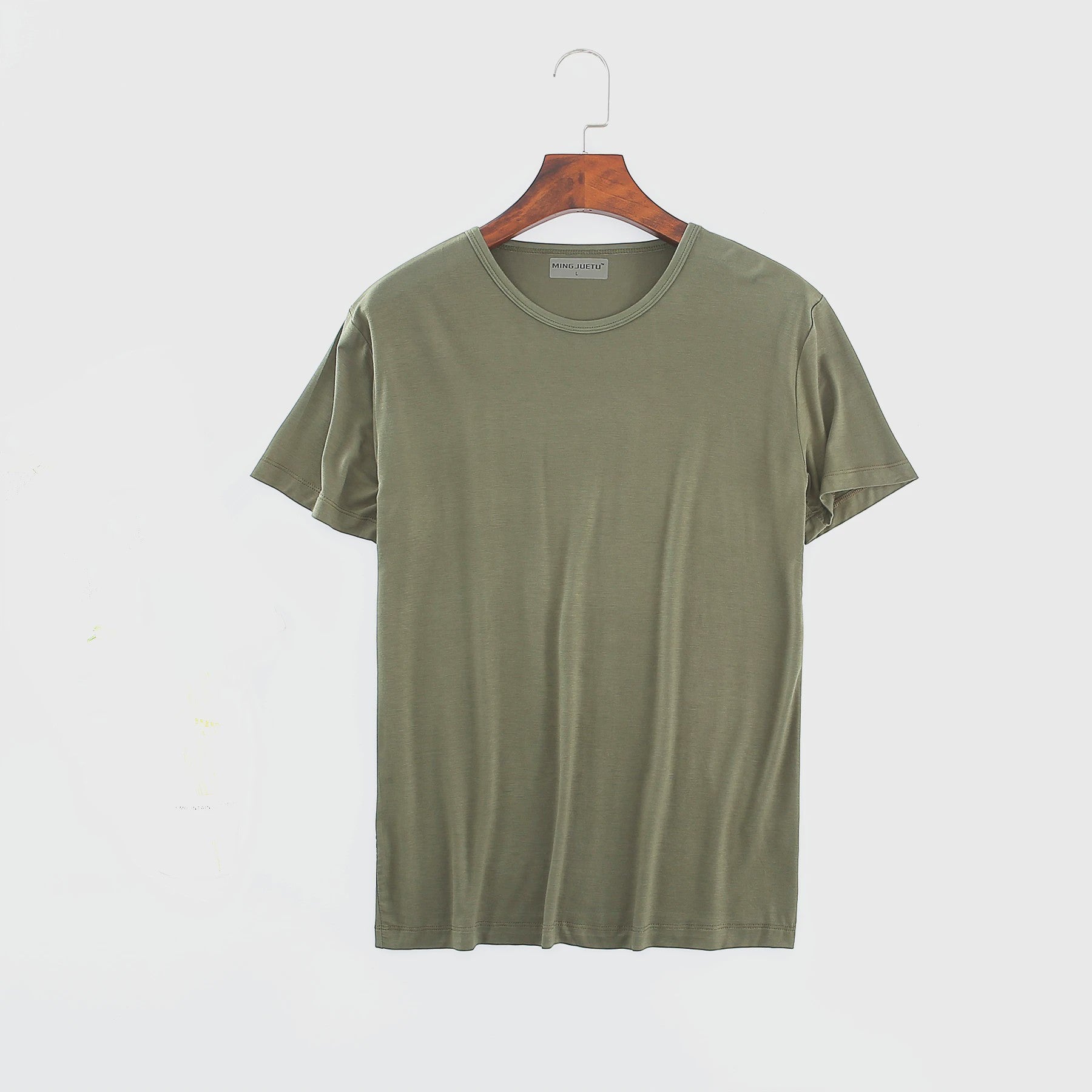 Heren Modal T-shirt Korte Mouw Losse Pasvorm Ronde Hals - Comfortabel Basis T-shirt voor Mannen