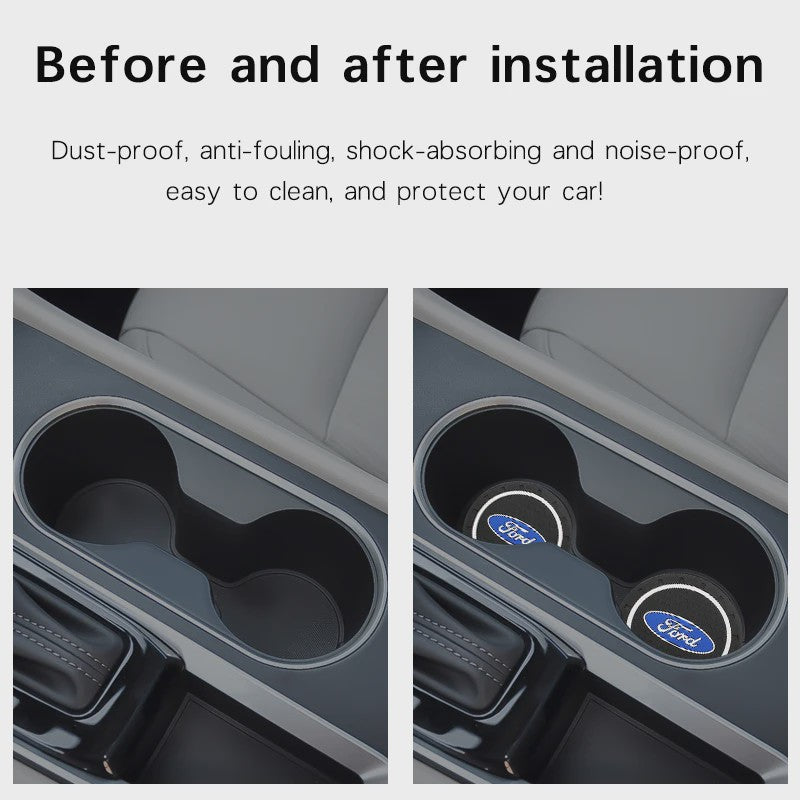 Ford Bekerhouder Matten - Antislip en Beschermend Interieur Accessoire