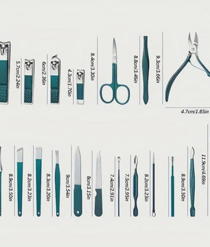 Professionele Manicure & Pedicure Set - 7/10/12/18 Delig - Roestvrij Staal met Reisetui