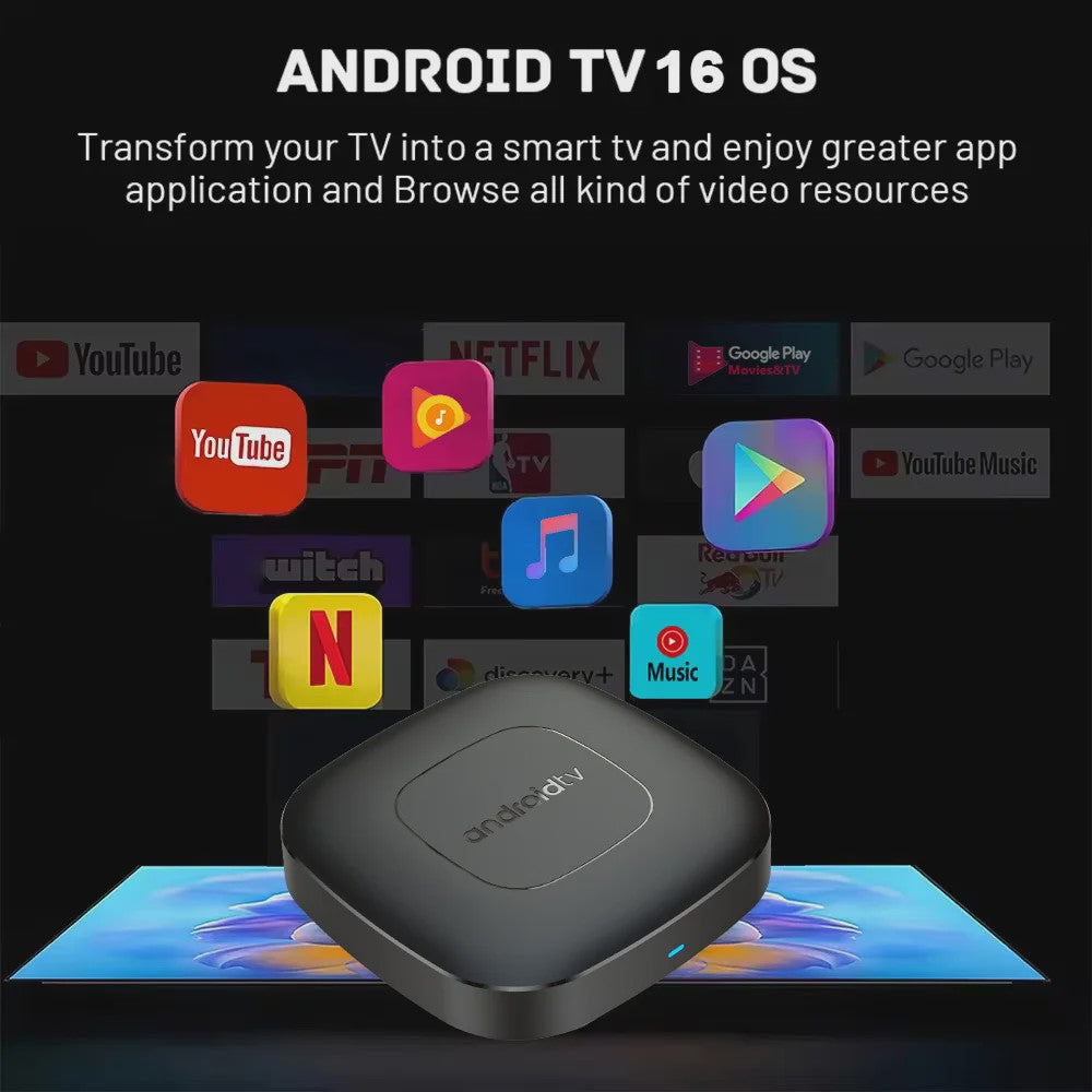 Android TV Box T1 Deluxe: 4K Streaming, Google Assistant & Netflix