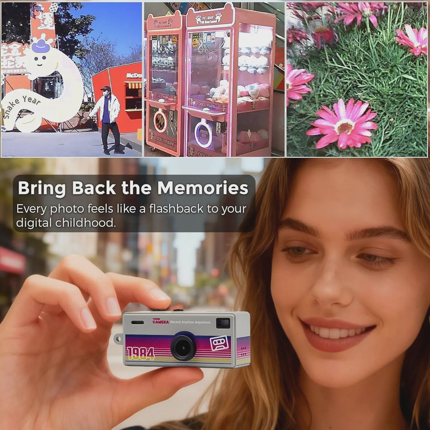 Mini Retro Digitale Camera - 1080P HD, Sleutelhanger Stijl, Met Flits