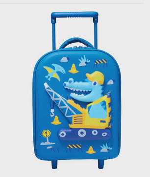 Kinder Koffer met 3D Dinosaurus en Trolleyfunctie - Schooltas & Reisbagage