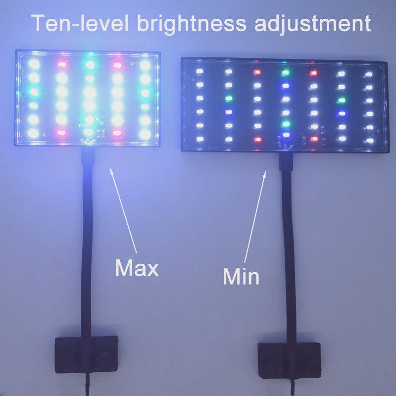 USB Aquarium LED Plantengroeilamp - Volledig Spectrum, Dimbare Verlichting met Timer & 360° Rotatie