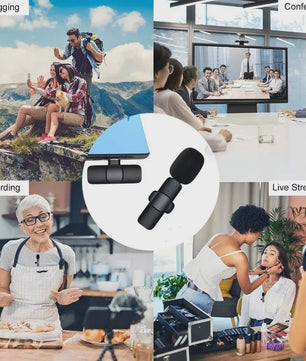 Draadloze Lavalier Microfoon - Mini Draagbaar voor iPhone & Android