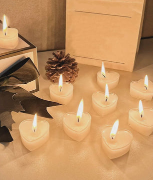9x Hartvormige Geurkaarsen - Romantische Sfeer voor Valentijn, Bruiloft & Decoratie