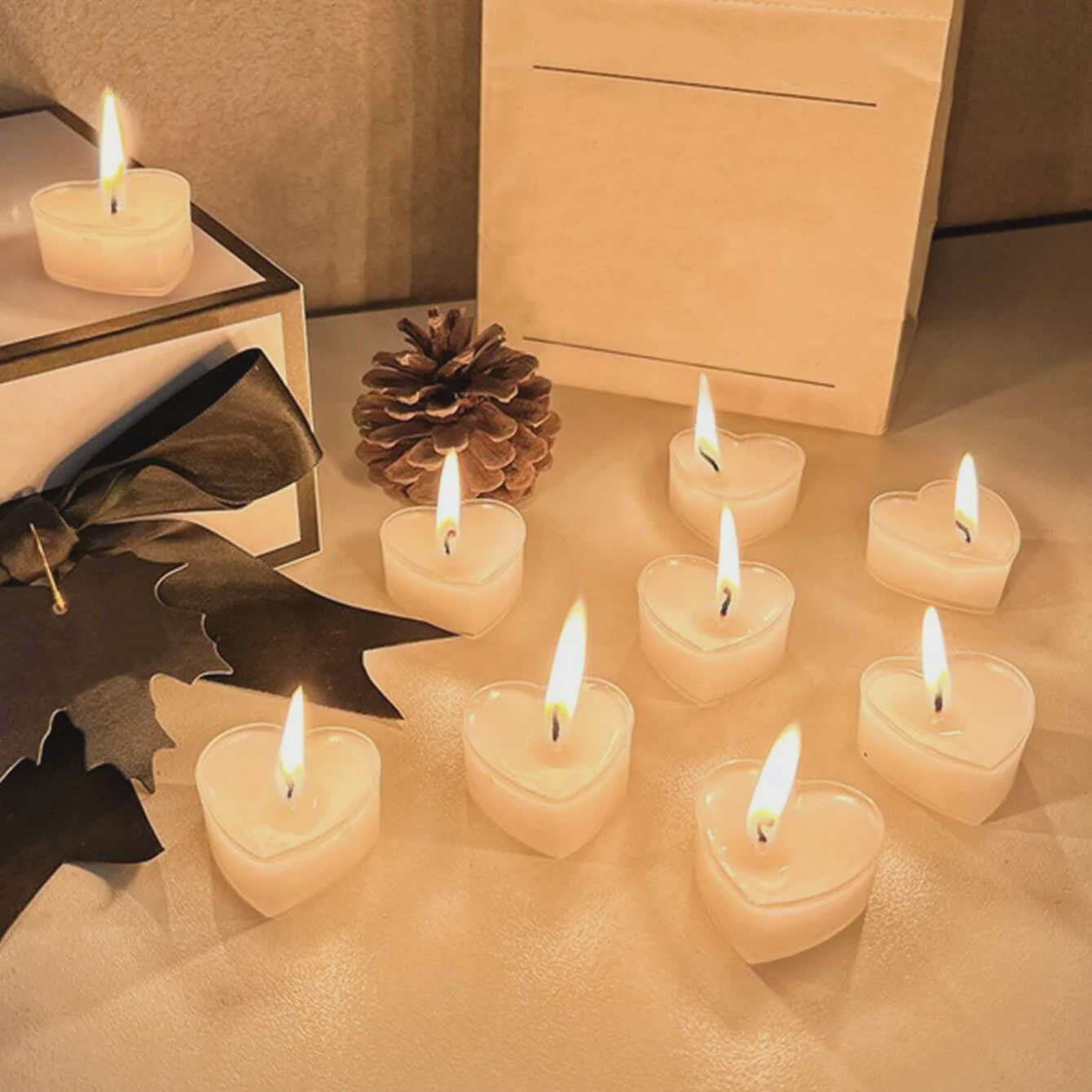 9x Hartvormige Geurkaarsen - Romantische Sfeer voor Valentijn, Bruiloft & Decoratie