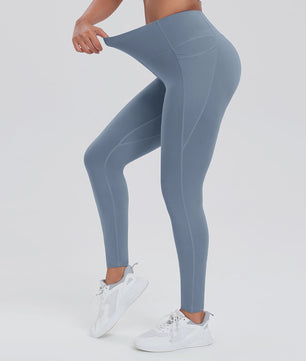 Dames Yogabroek met Zakken: Hoge Taille, Billenlift & Buikcontrole voor Fitness en Sport