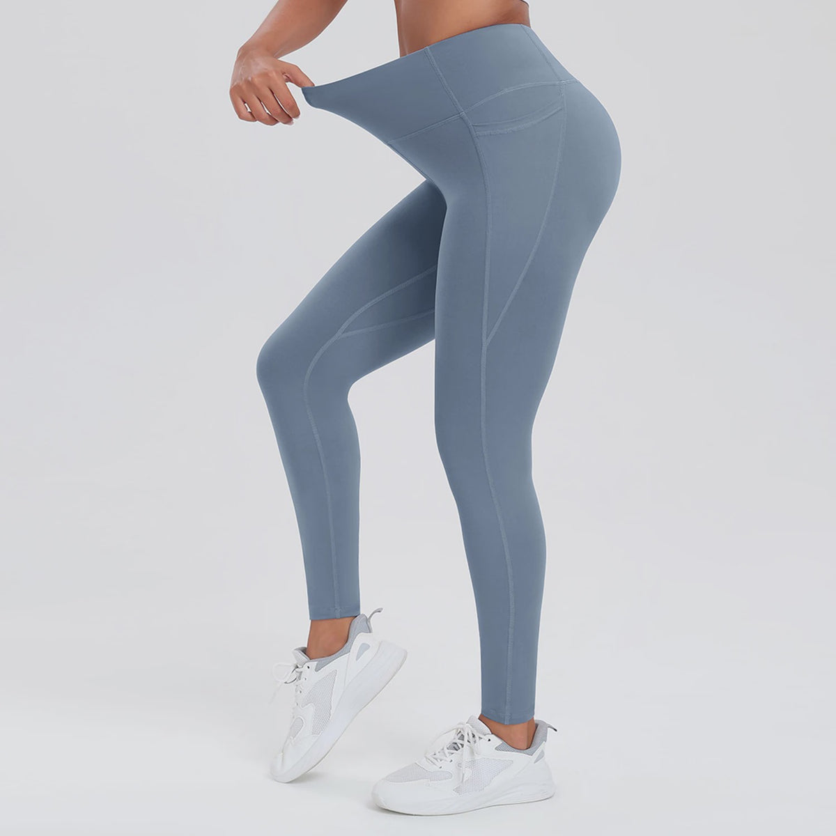 Dames Yogabroek met Zakken: Hoge Taille, Billenlift & Buikcontrole voor Fitness en Sport