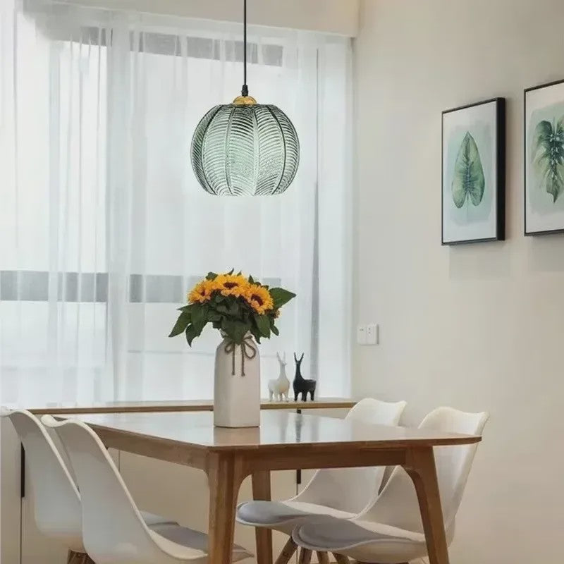 Nordic Vintage Glazen Hanglamp E27 - Verstelbaar - Stijlvol voor Keuken & Eettafel