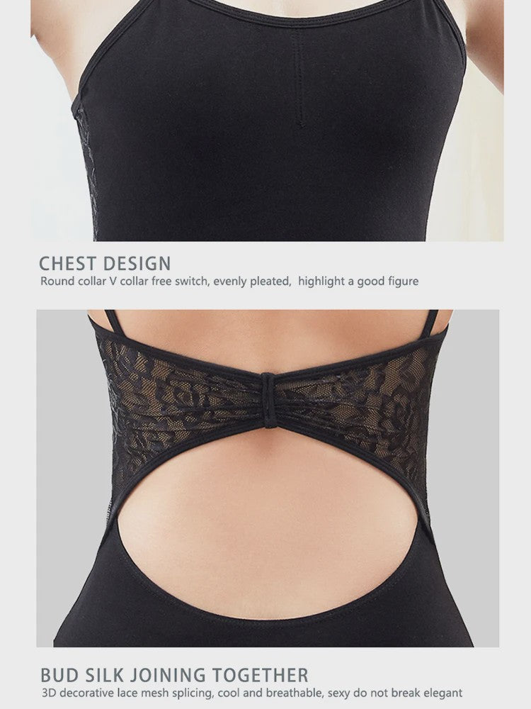Elegante Ballet Leotard met Kant voor Dames - Perfect voor Dans en Yoga