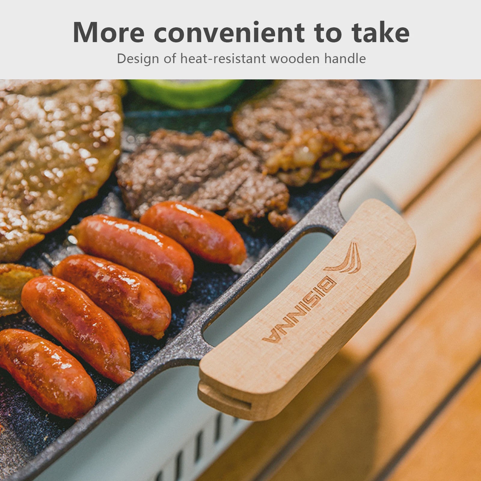 Vierkante BBQ Grill Pan - Non-stick & Draagbaar voor Buiten & Binnen
