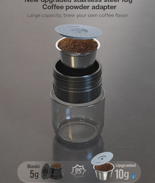 HiBREW Draagbare Koffiemachine: Espresso voor Auto & Thuis (DC12V)