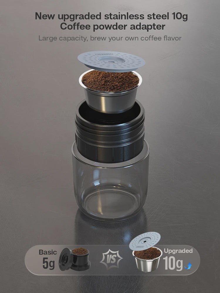 HiBREW Draagbare Koffiemachine: Espresso voor Auto & Thuis (DC12V)