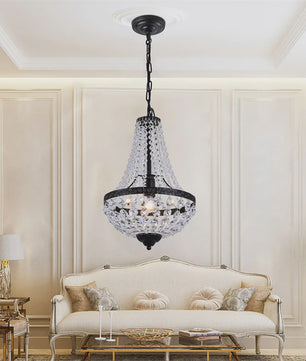 Luxe Kristallen Kroonluchter Hanglamp - Retro Design voor Woonkamer & Eetkamer
