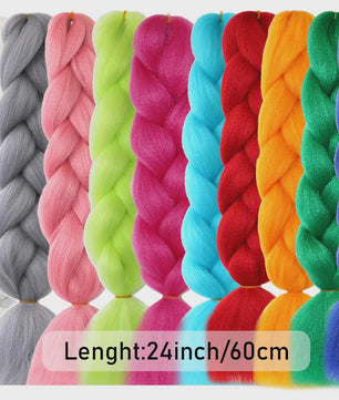 5x Jumbo Braiding Hair Extensions - 24 Inch Synthetisch Vlecht Haar - Pre-stretched Yaki