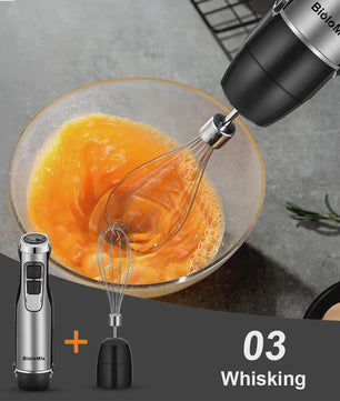 BioloMix 4-in-1 Staafmixer: Krachtige 1200W Hand Blender met Hakker en Smoothiebeker