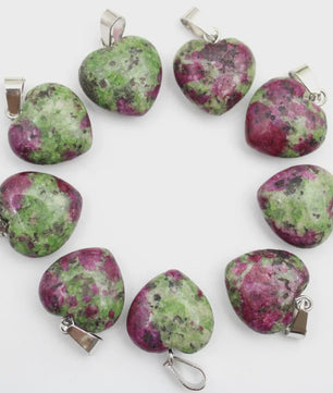 30x Natuursteen Hart Hangers (Amethist/Kwarts/Agaat) - DIY Sieraden Maken