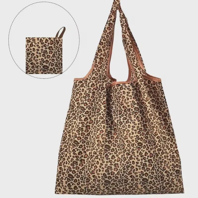 Grote Leopard Print Shopper Tas - Opvouwbare Handtas voor Dagelijks Gebruik