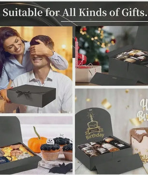 Luxe Zwarte Cadeaubox met Lint - Perfect voor Bruidsmeisjes, Afstuderen & Speciale Gelegenheden