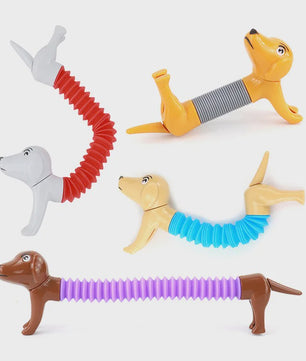 Fidget Pop Tubes Dieren: Dinosaurussen, Dolfijnen, Honden & Haaien - Stressverlichters voor Kinderen