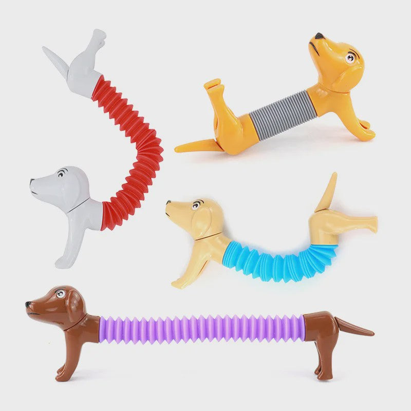 Fidget Pop Tubes Dieren: Dinosaurussen, Dolfijnen, Honden & Haaien - Stressverlichters voor Kinderen