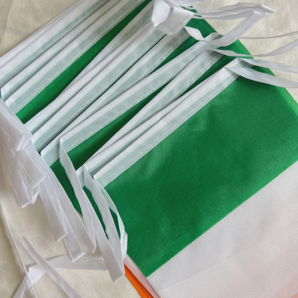 Ierse Vlaggetjes Slinger - Groen, Wit, Oranje - Feestdecoratie & St. Patrick's Day