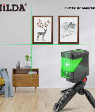 Mini Laser Waterpas met Groene Lijnen: Zelfnivellerend Horizontaal, Verticaal & Kruis