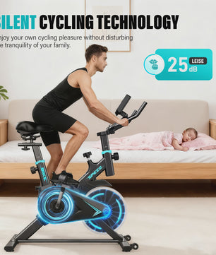 Indoor Spinning Fiets met App Connectie & LCD Display - Ultra Stil & Verstelbare Weerstand