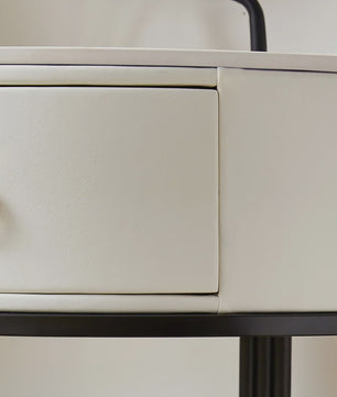 Kaptafel met LED Verlichting, Spiegel, Lade en Kruk - Modern Design
