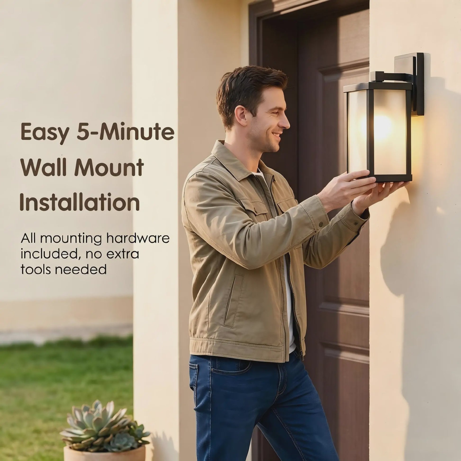 Moderne Zwarte Aluminium Buitenlamp IP55 Waterdicht - Wandlamp voor Tuin, Garage & Entree
